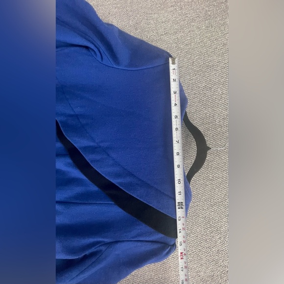 Lux Blue Pea Coat Asymmetrical Design Tailored Fit - Picture 10 of 16